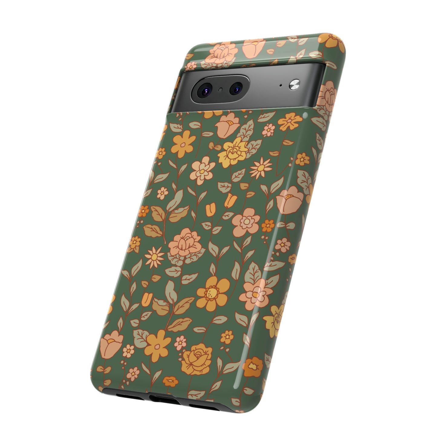 Green Old Fashioned Flowers | Tough Phone Case