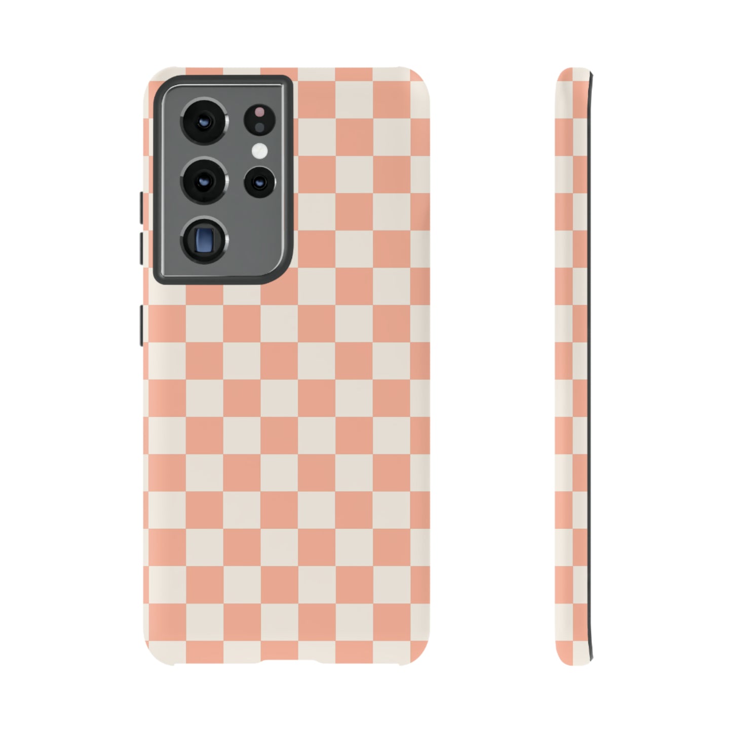 Light Peach Checkers | Tough Phone Case