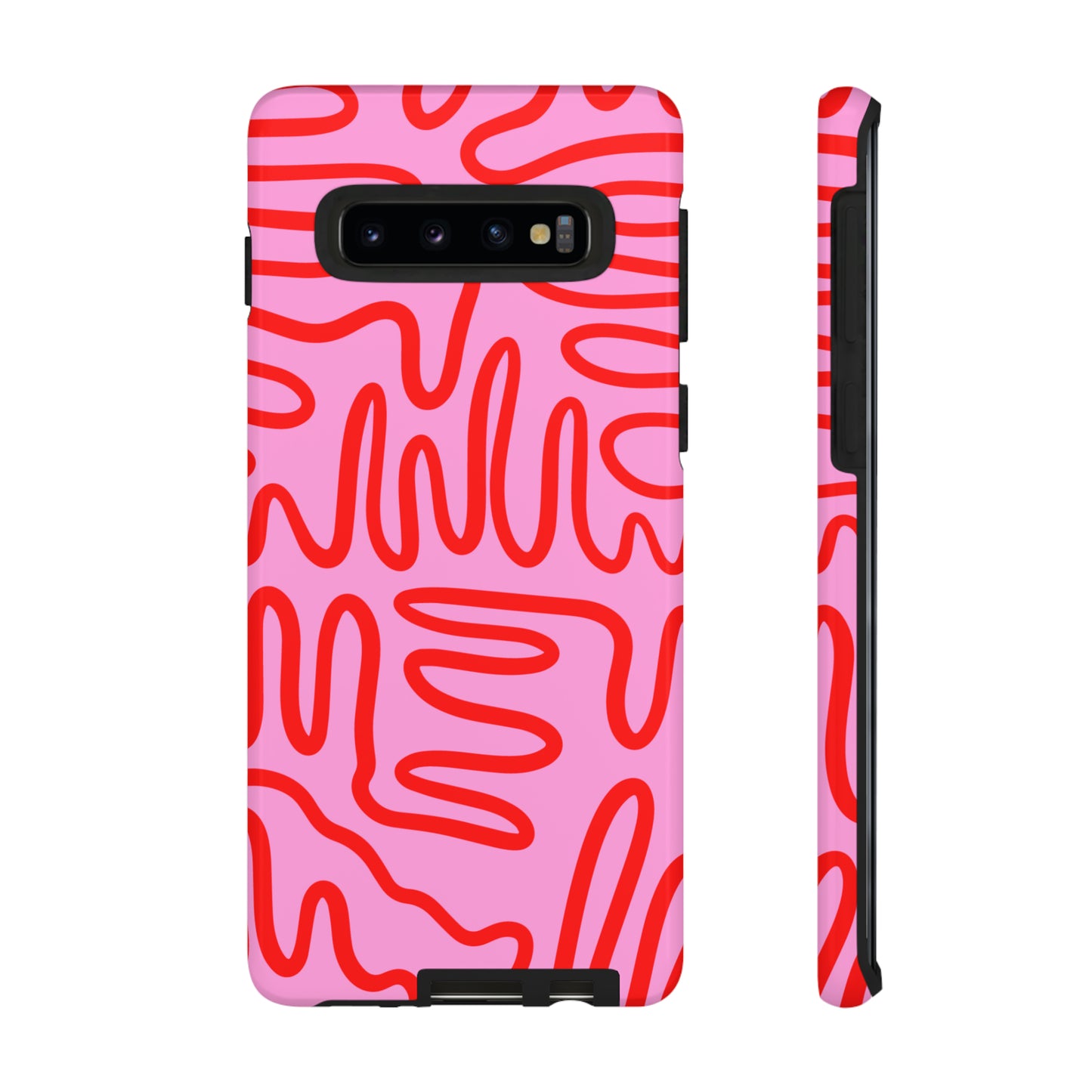 Red and Pink Squigles | Tough Phone Case