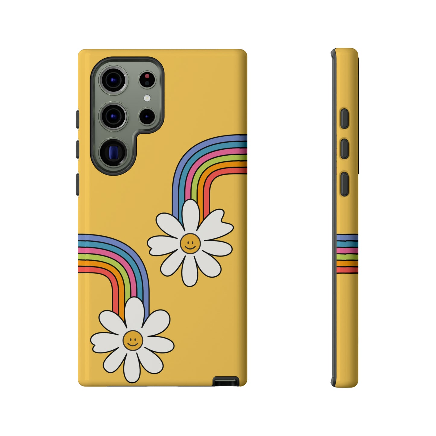 Groovy Rainbow Smiley Faces Phone Case- Tough Cases