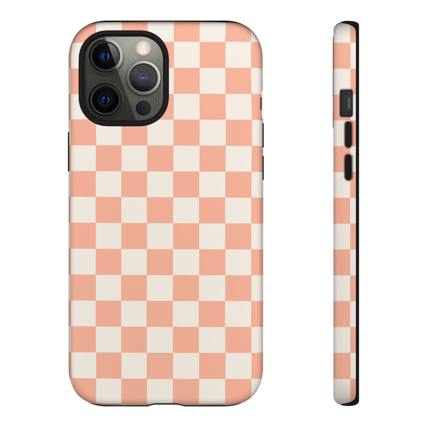 Light Peach Checkers | Tough Phone Case