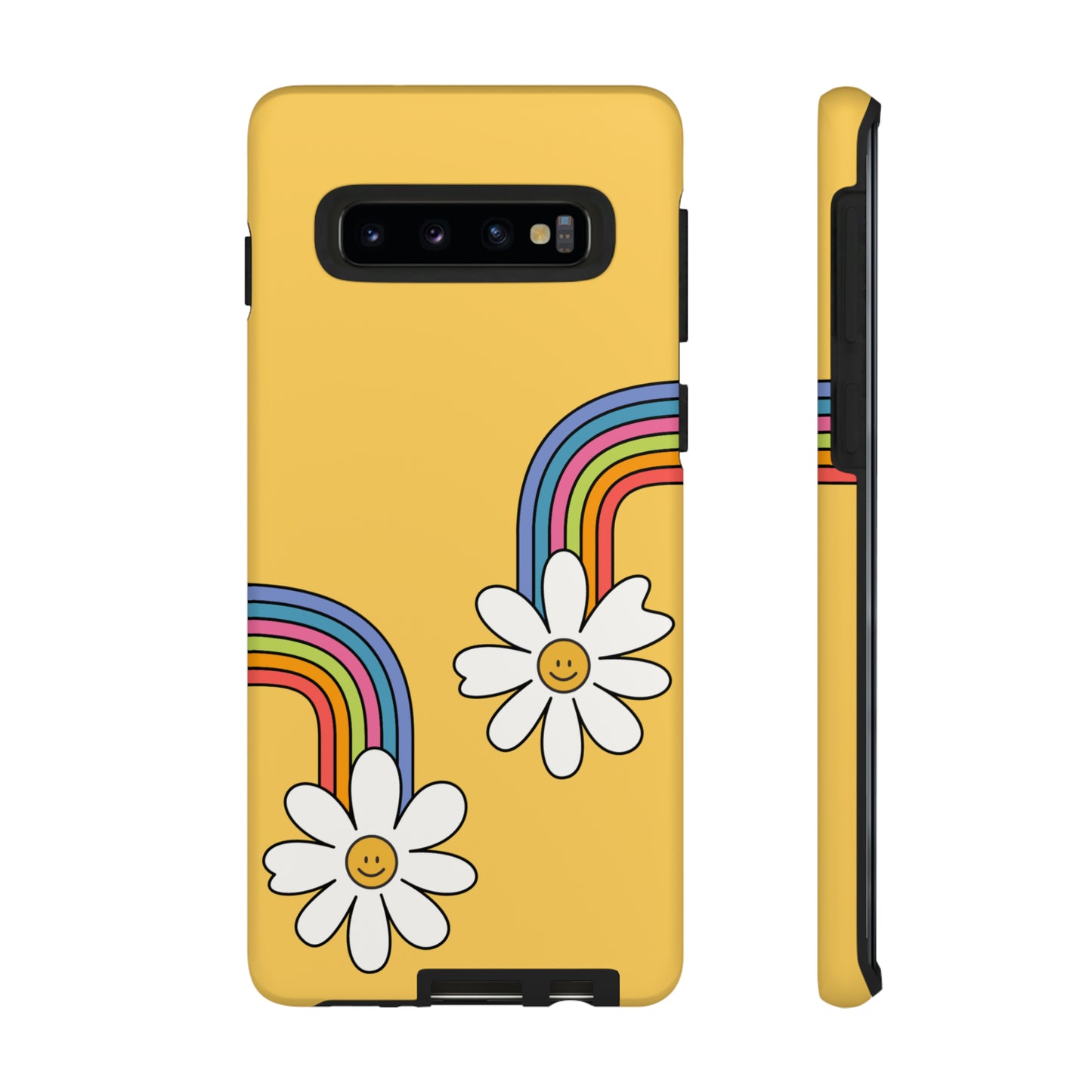 Groovy Rainbow Smiley Faces Phone Case- Tough Cases