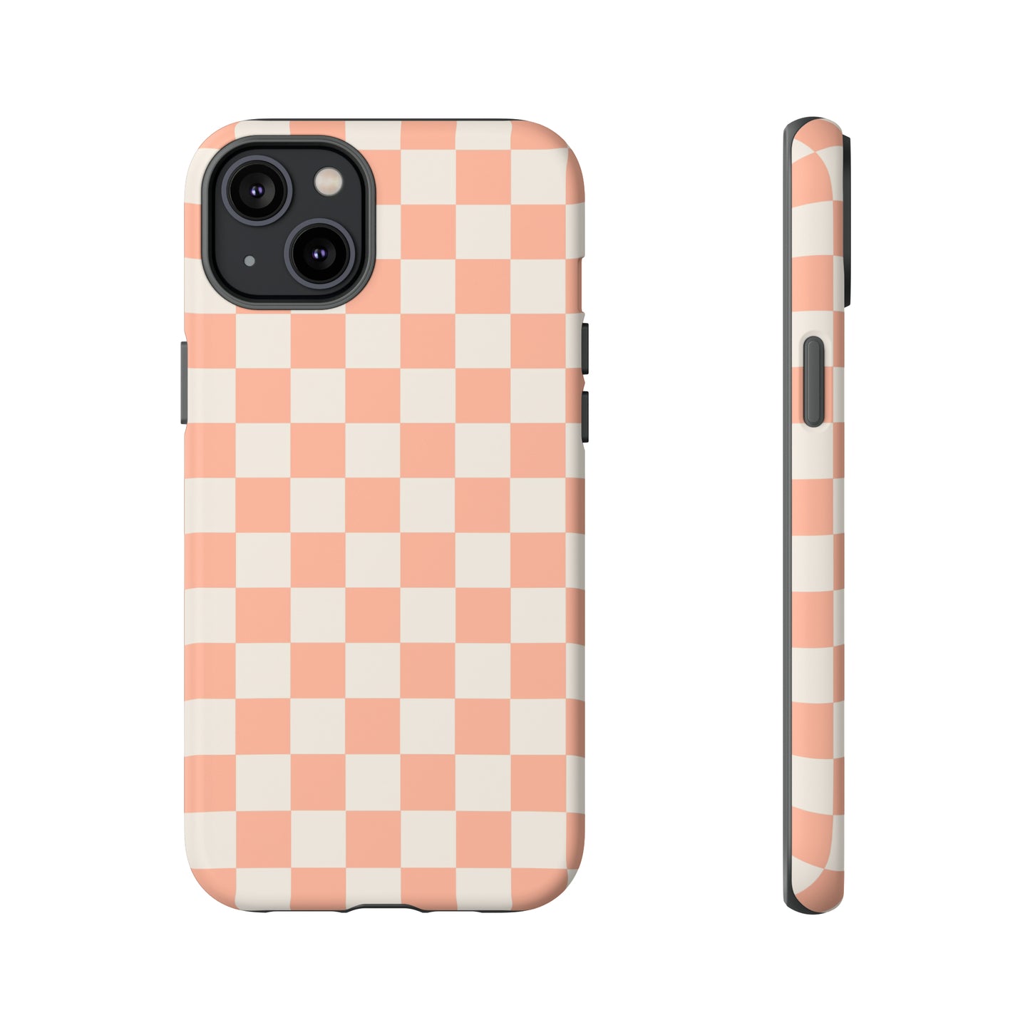 Light Peach Checkers | Tough Phone Case