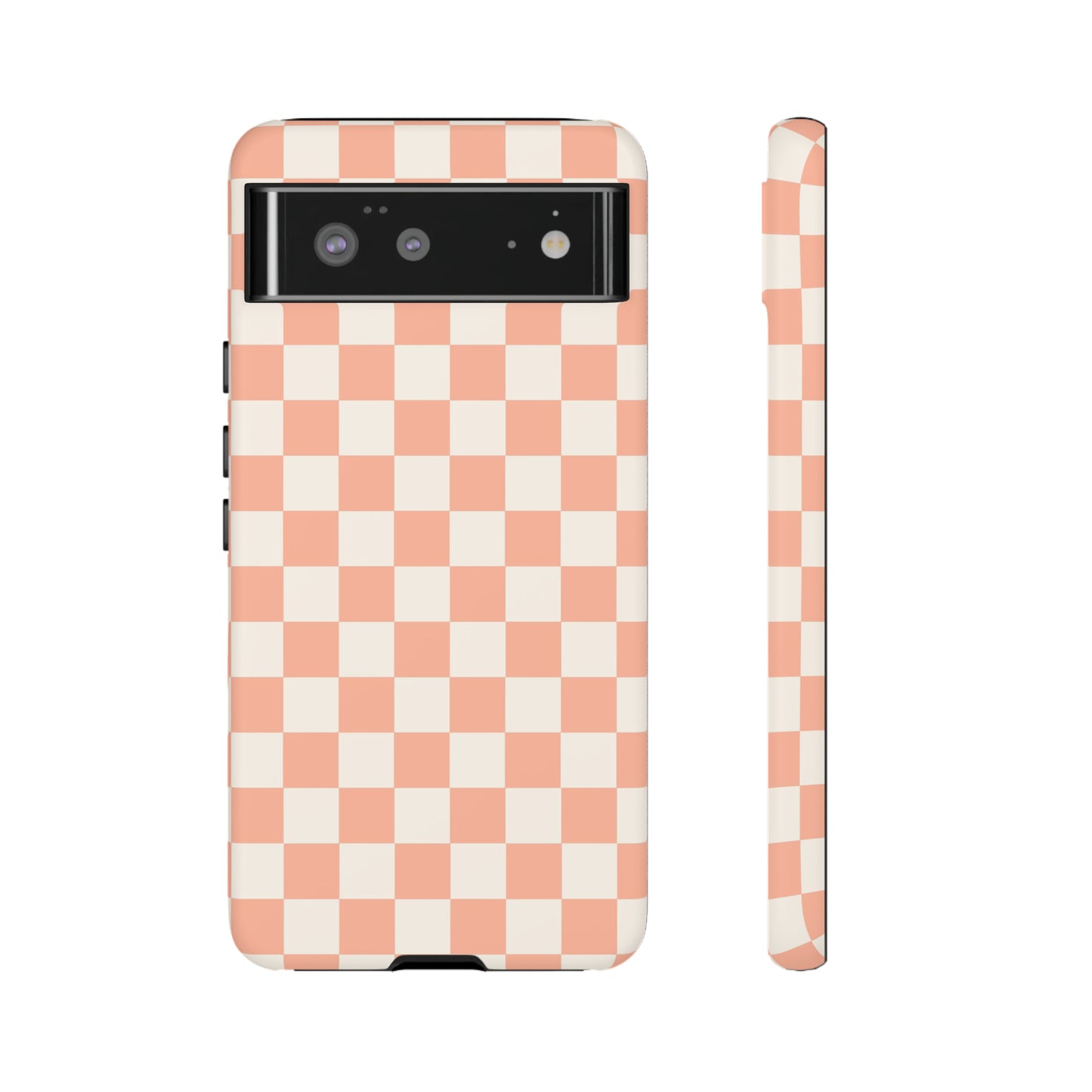 Light Peach Checkers | Tough Phone Case