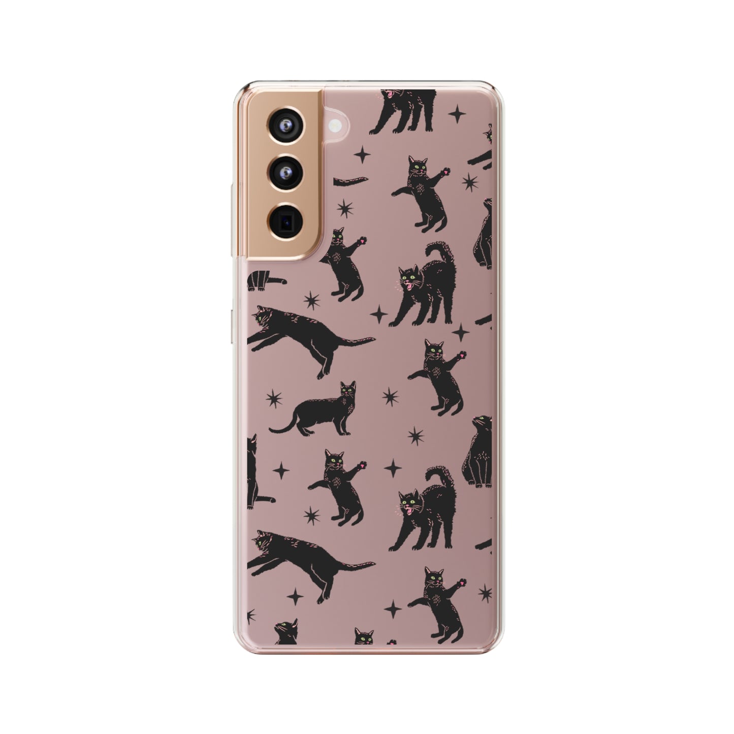 Black Cat Lover Clear Phone Case