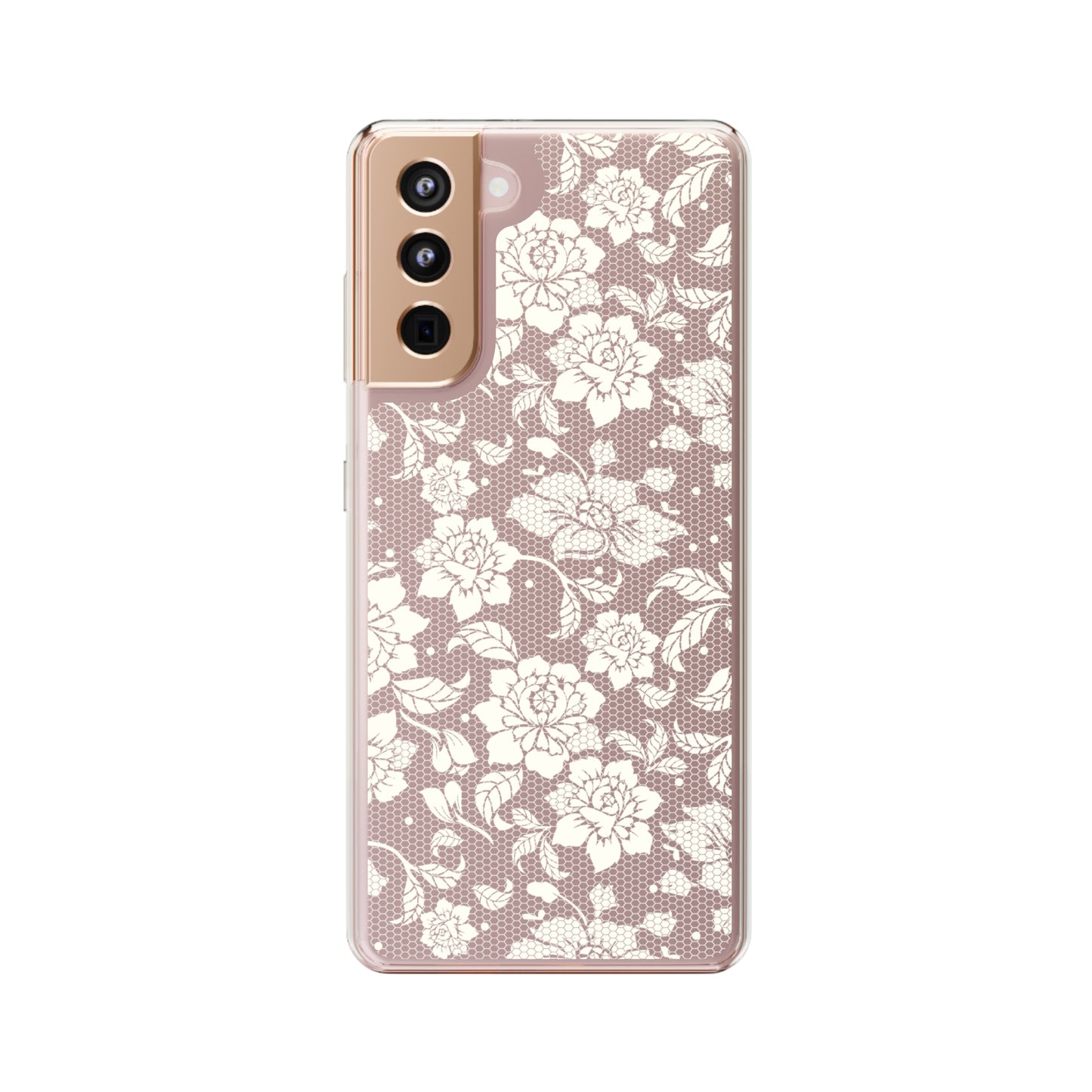 Romantic Lace Coquette Clear Phone Case