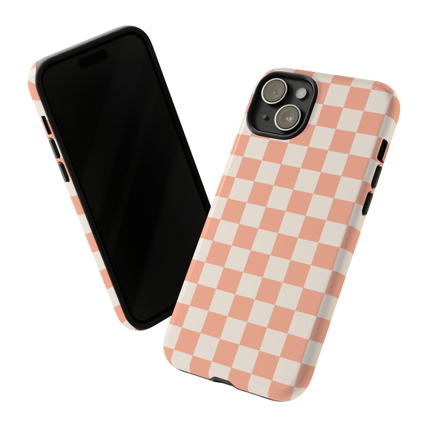 Light Peach Checkers | Tough Phone Case