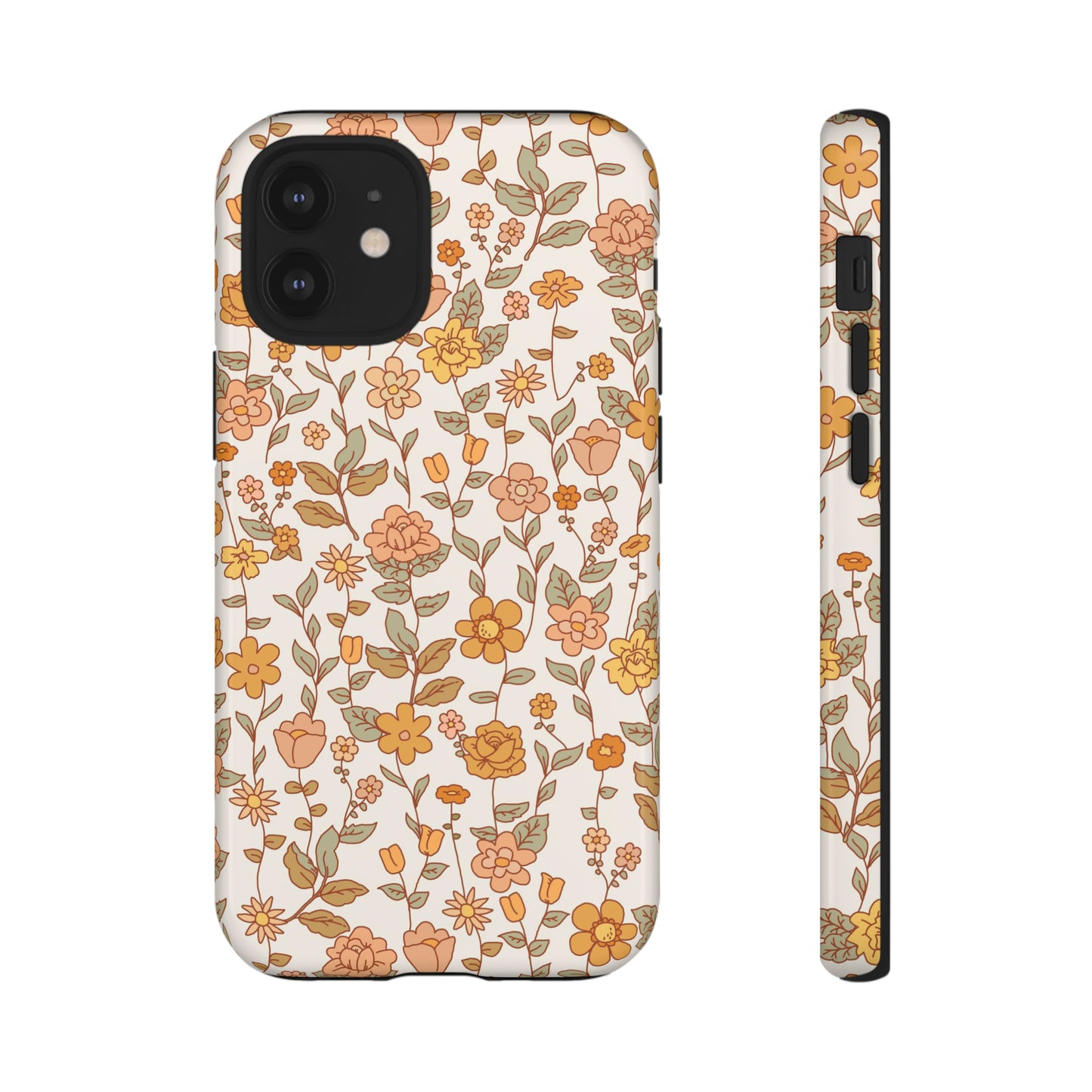 White Old Fashioned Flowers | Tough Phone Case