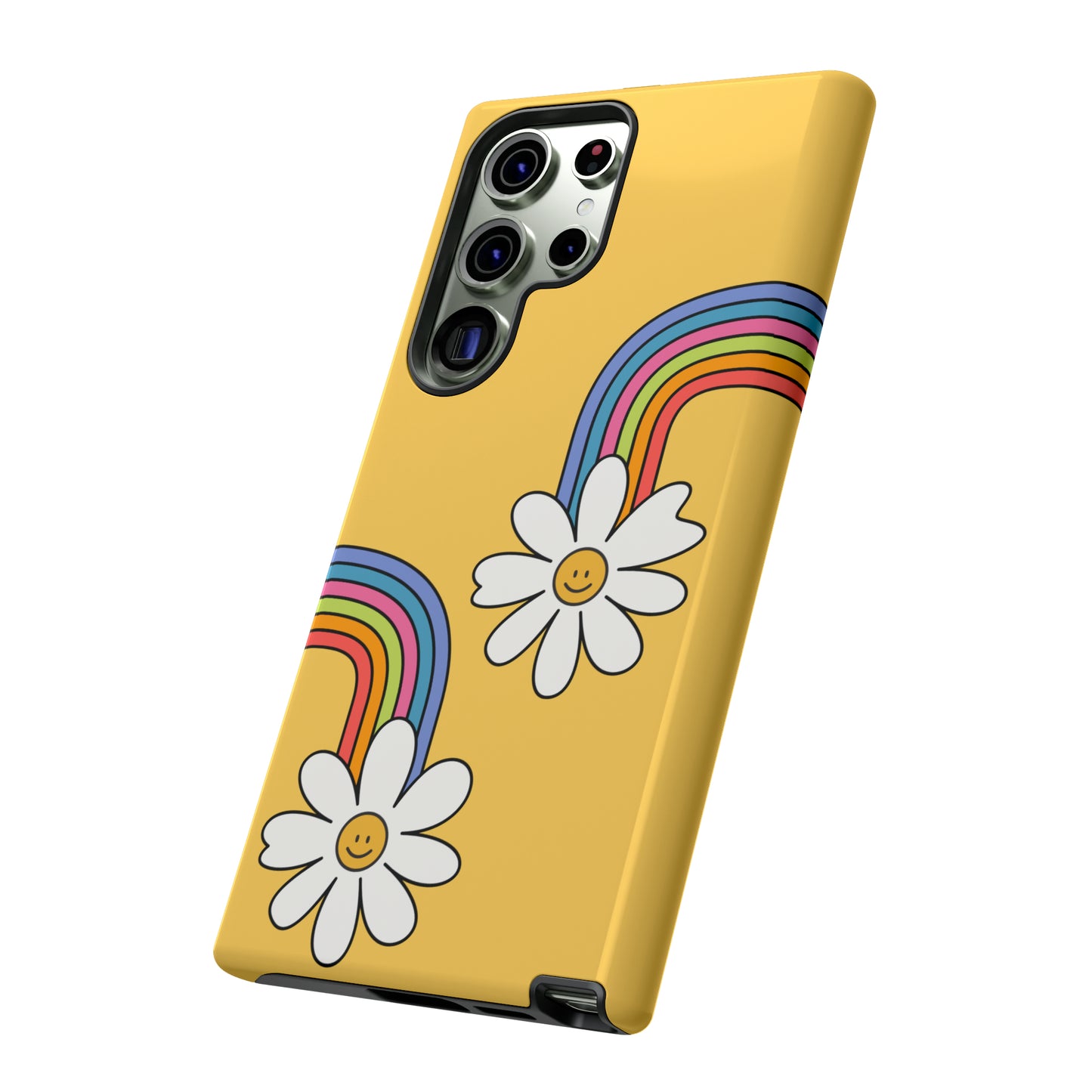 Groovy Rainbow Smiley Faces Phone Case- Tough Cases