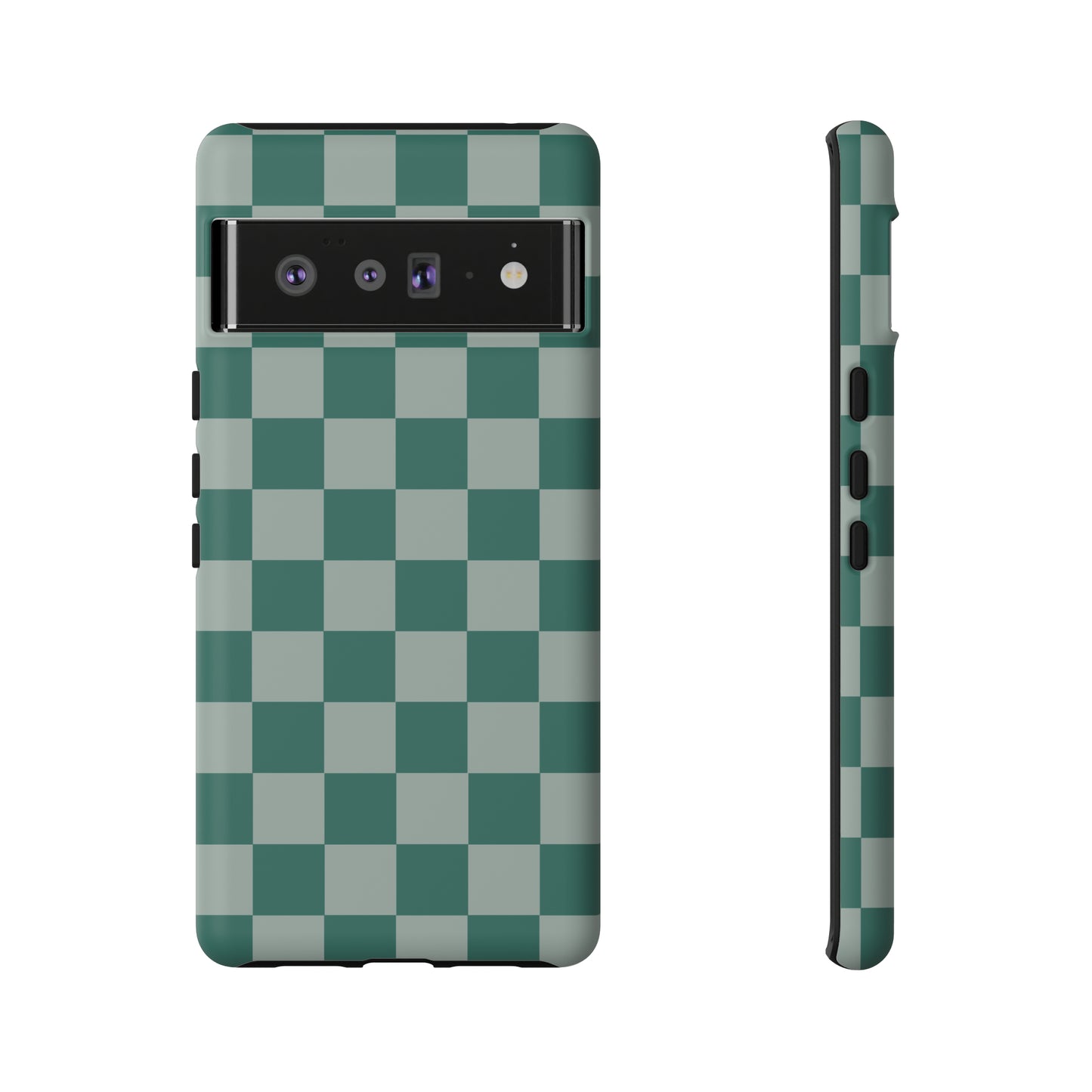 Green on Green Checkerboard | Tough Phone Case