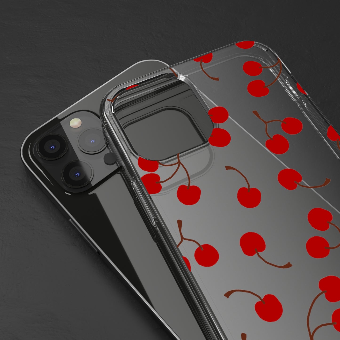 Cherry Bunches Clear Phone Case