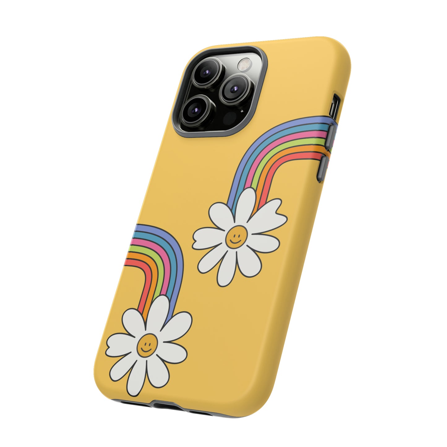 Groovy Rainbow Smiley Faces Phone Case- Tough Cases