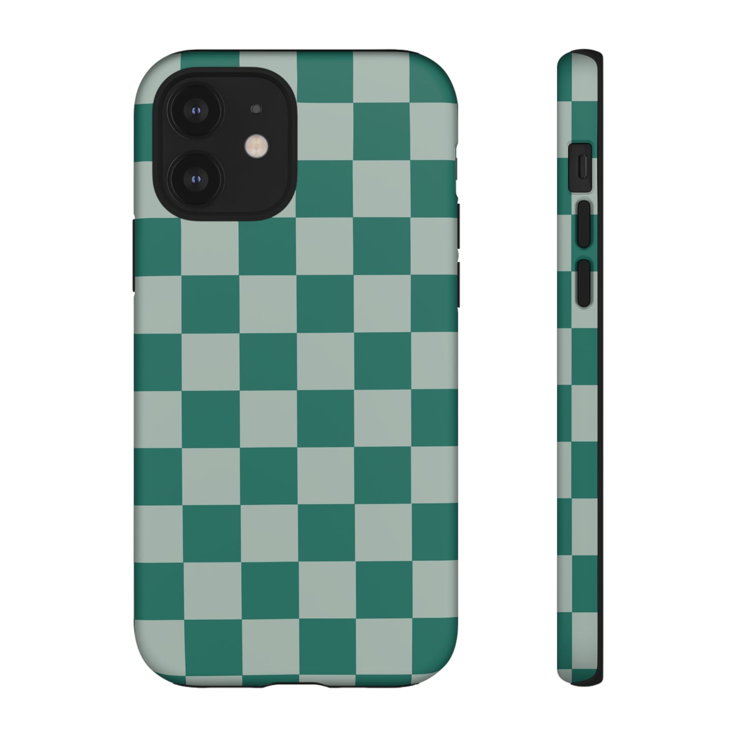 Green on Green Checkerboard | Tough Phone Case