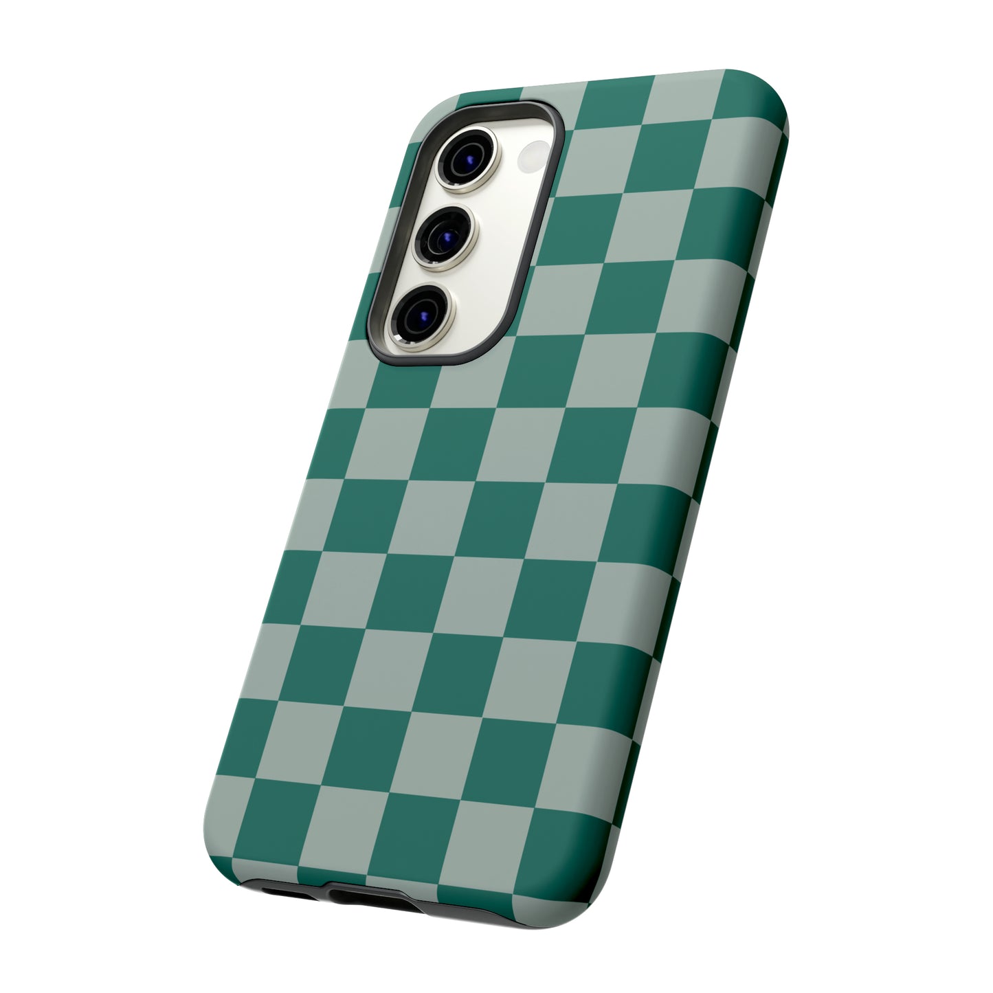 Green on Green Checkerboard | Tough Phone Case