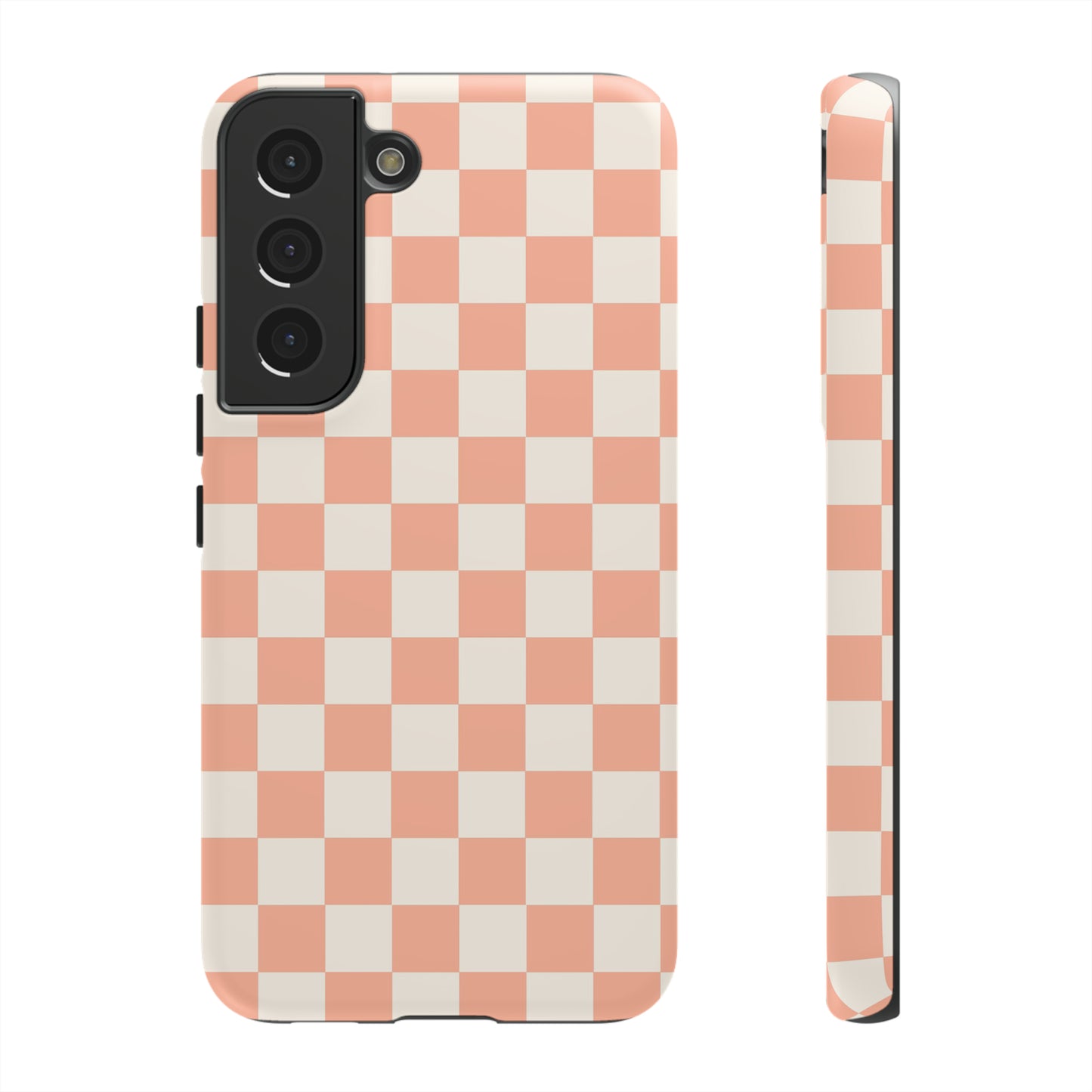 Light Peach Checkers | Tough Phone Case