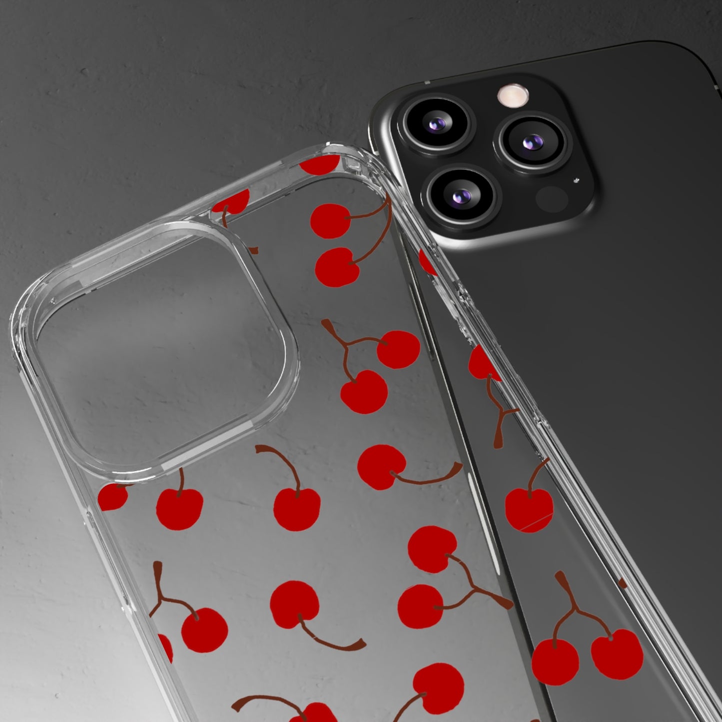 Cherry Bunches Clear Phone Case