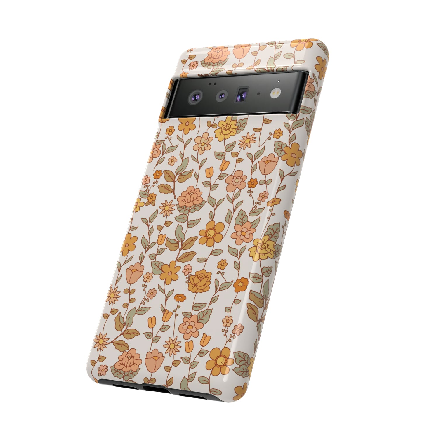 White Old Fashioned Flowers | Tough Phone Case