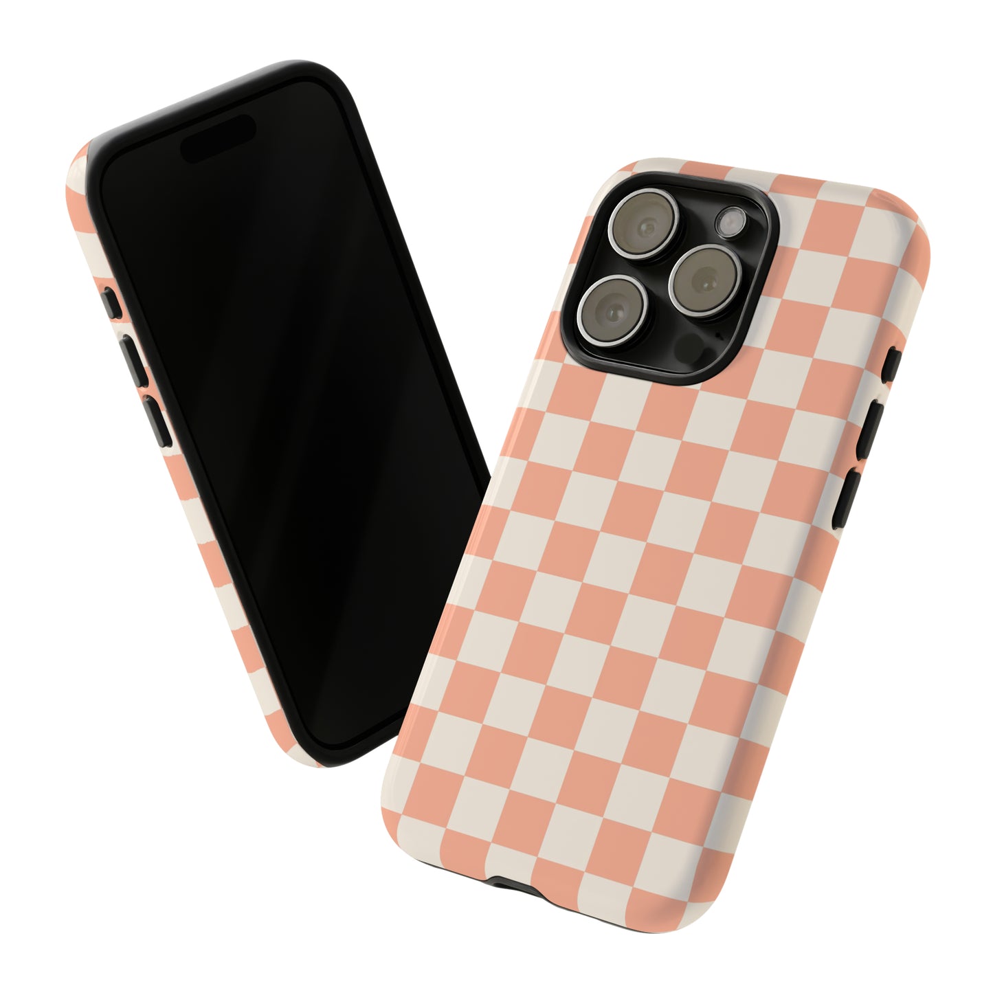 Light Peach Checkers | Tough Phone Case