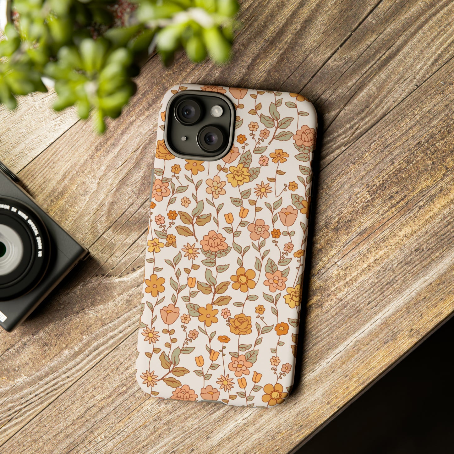 White Old Fashioned Flowers | Tough Phone Case