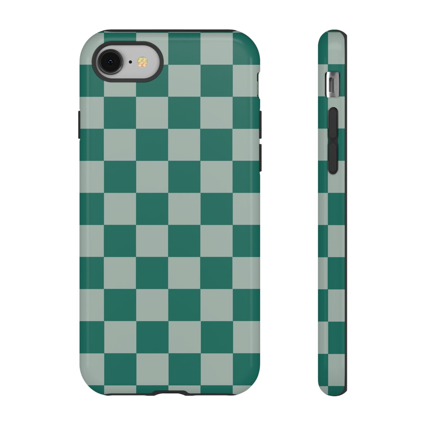 Green on Green Checkerboard | Tough Phone Case