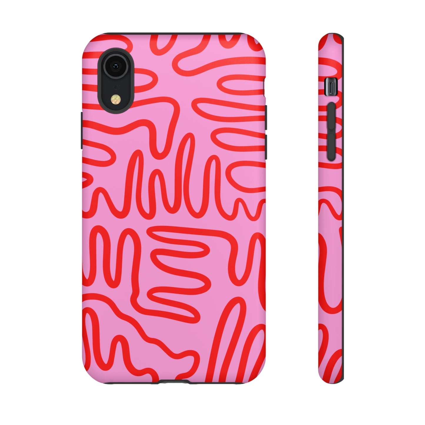 Red and Pink Squigles | Tough Phone Case