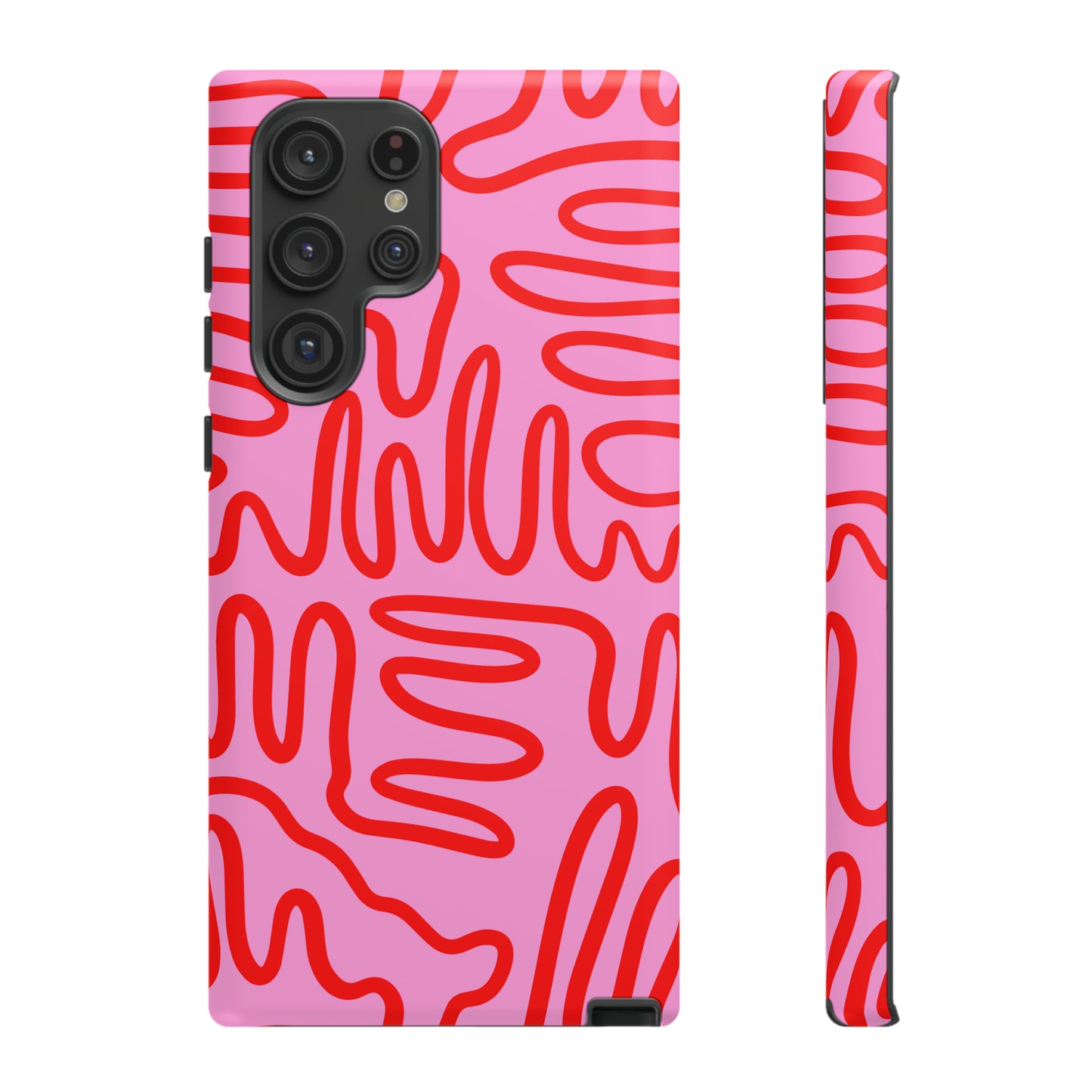 Red and Pink Squigles | Tough Phone Case