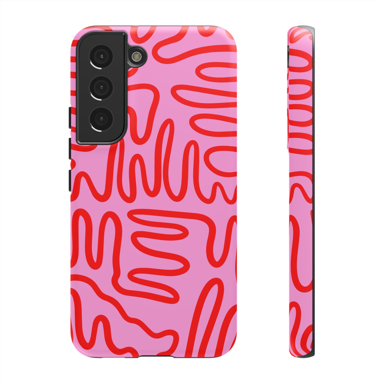 Red and Pink Squigles | Tough Phone Case