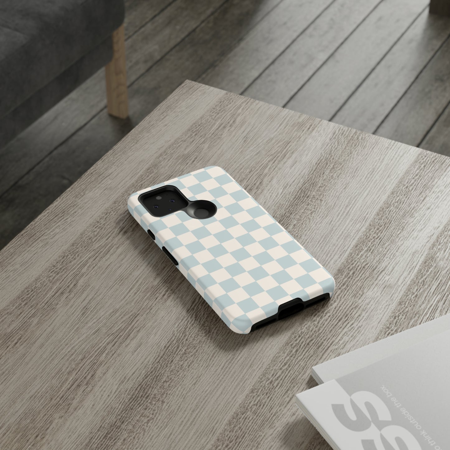 Light Blue Checkers | Tough Phone Case