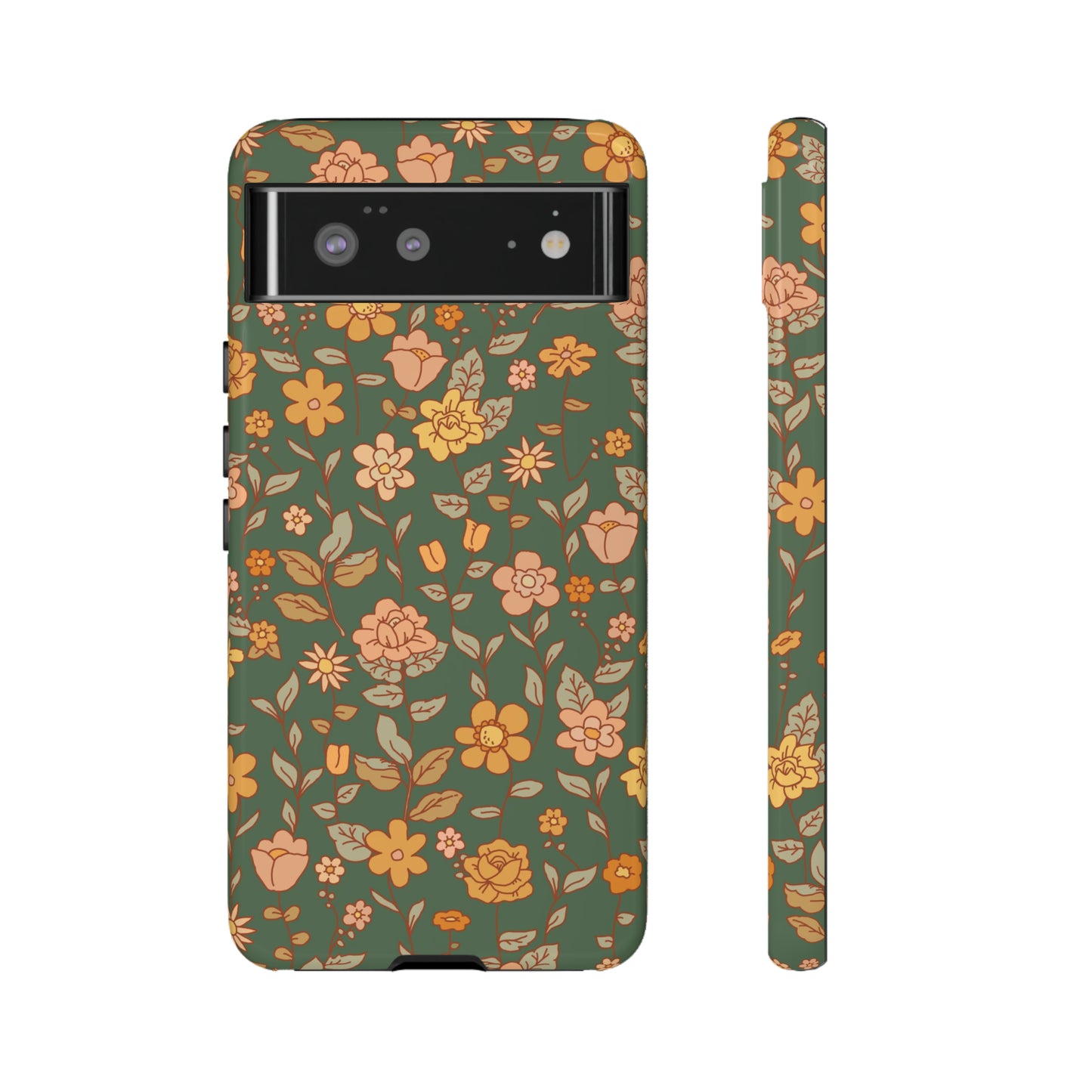 Green Old Fashioned Flowers | Tough Phone Case