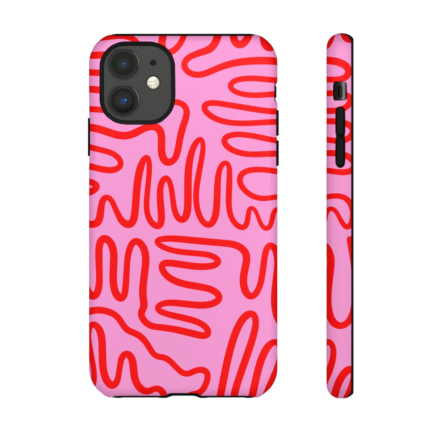 Red and Pink Squigles | Tough Phone Case