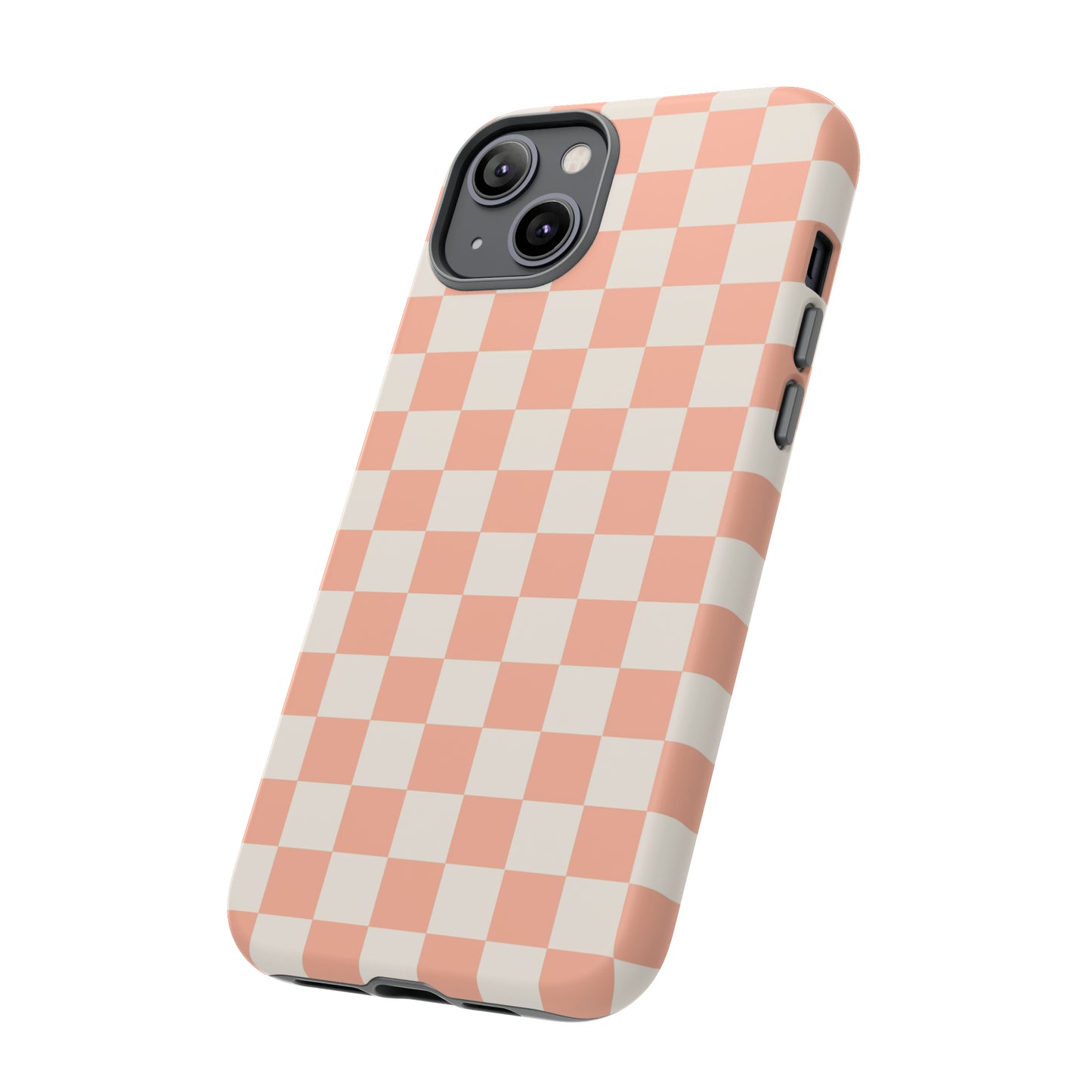 Light Peach Checkers | Tough Phone Case