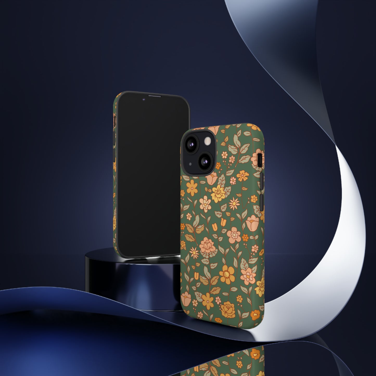 Green Old Fashioned Flowers | Tough Phone Case