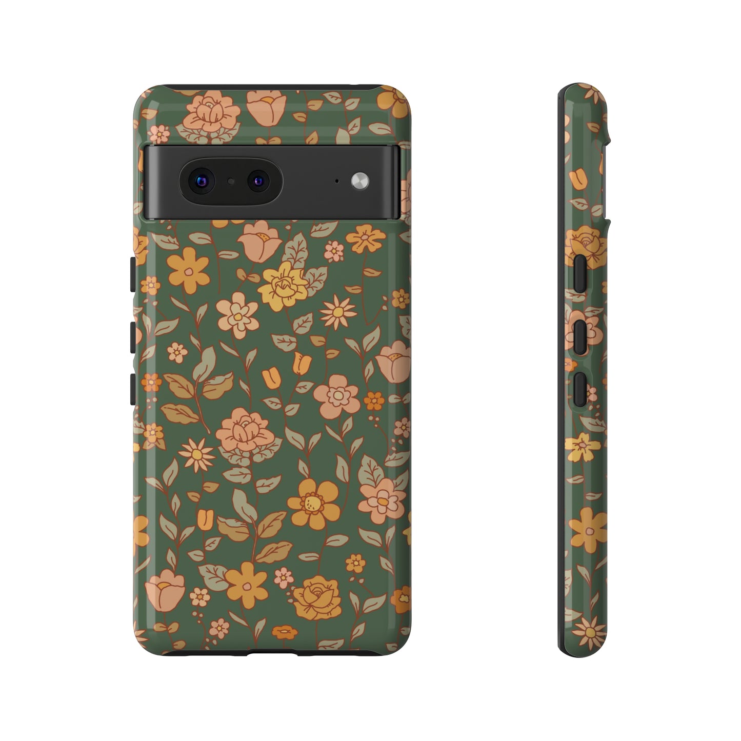 Green Old Fashioned Flowers | Tough Phone Case