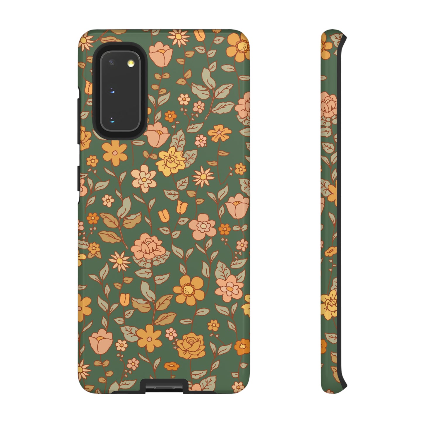 Green Old Fashioned Flowers | Tough Phone Case