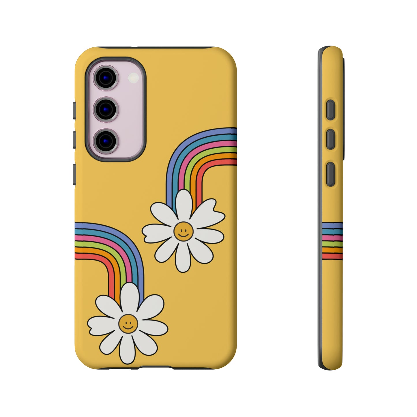 Groovy Rainbow Smiley Faces Phone Case- Tough Cases