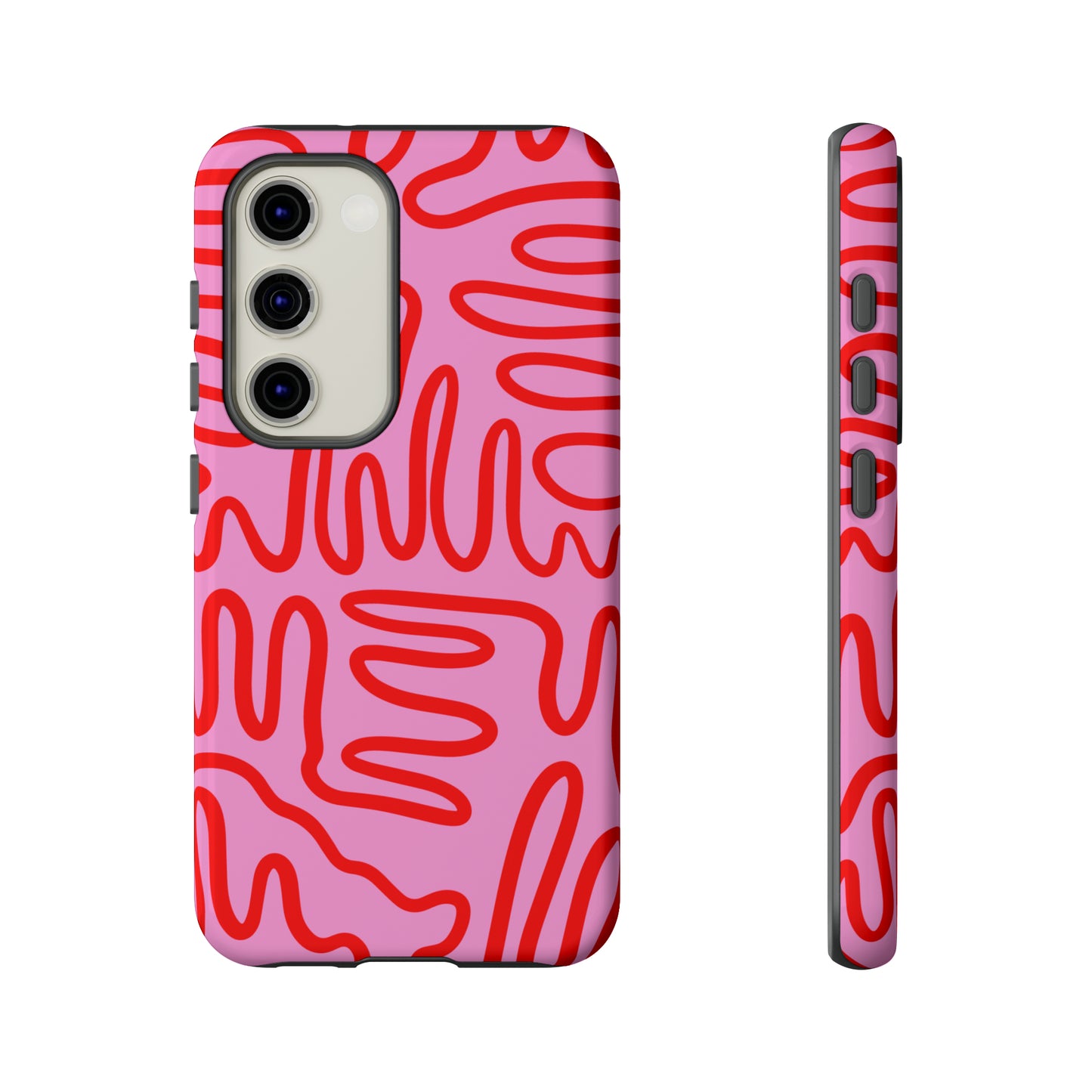 Red and Pink Squigles | Tough Phone Case