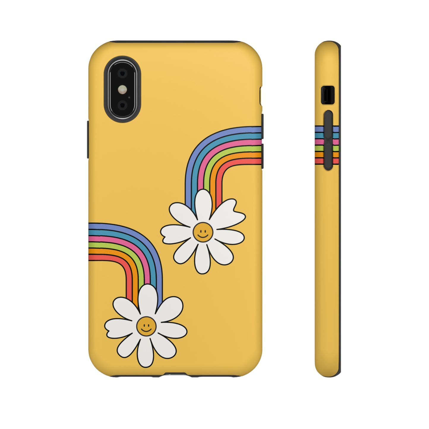 Groovy Rainbow Smiley Faces Phone Case- Tough Cases