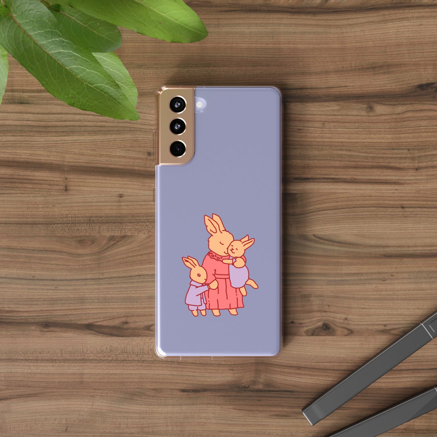 Sweetest Bunny Mom Clear Phone Case