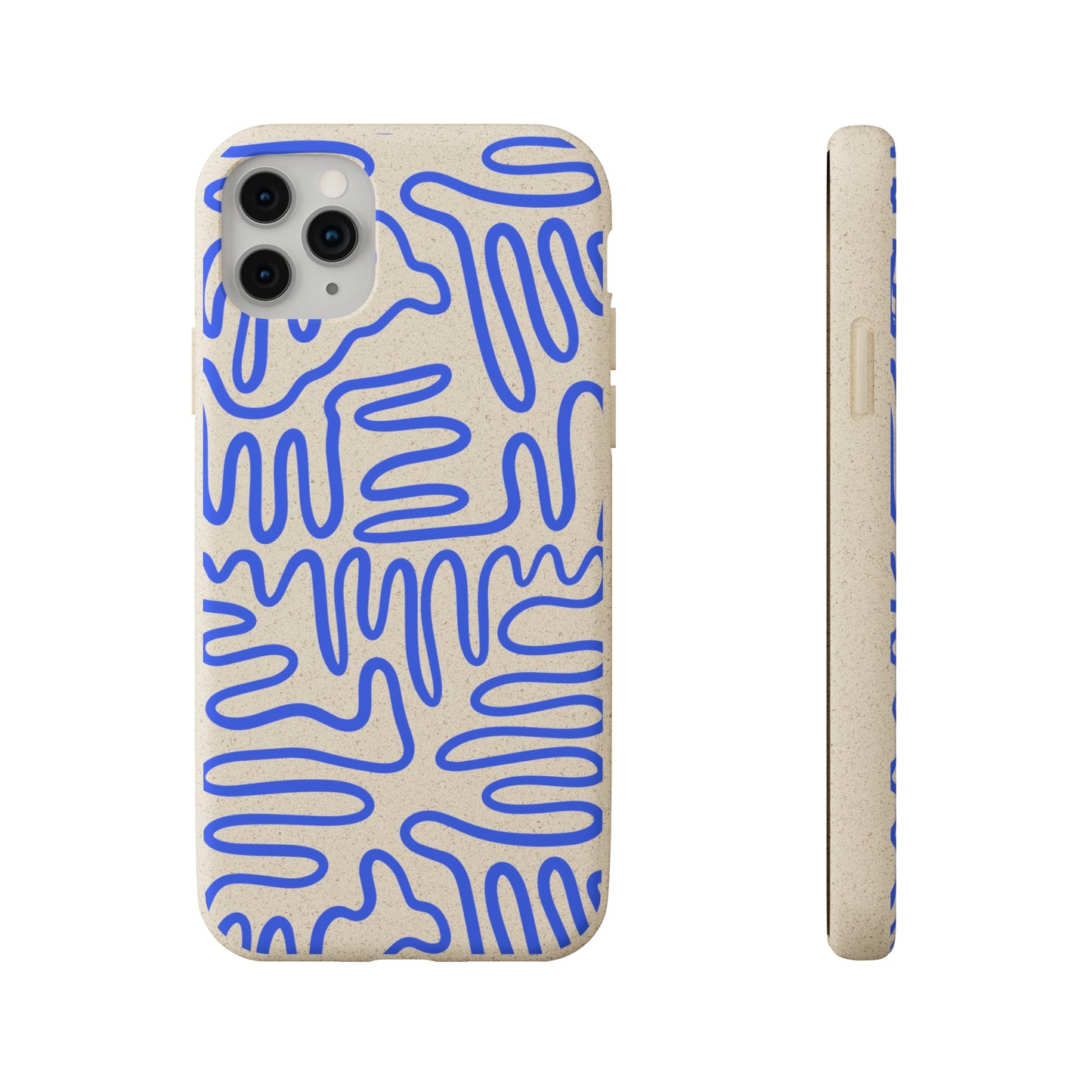 Blue Squigles | 100% Biodegradable Phone Case