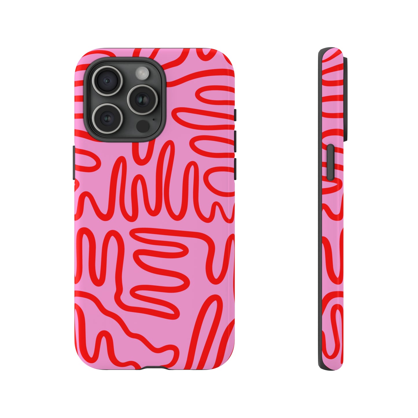 Red and Pink Squigles | Tough Phone Case