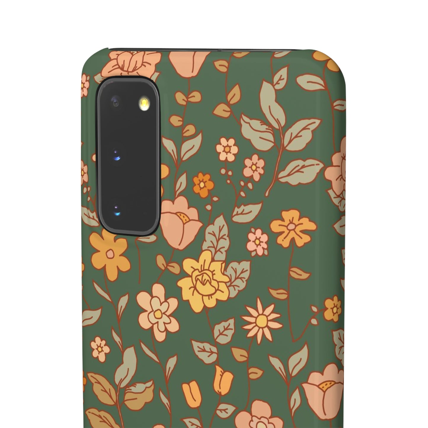 Green Old Fashioned Flowers / Snap Cases