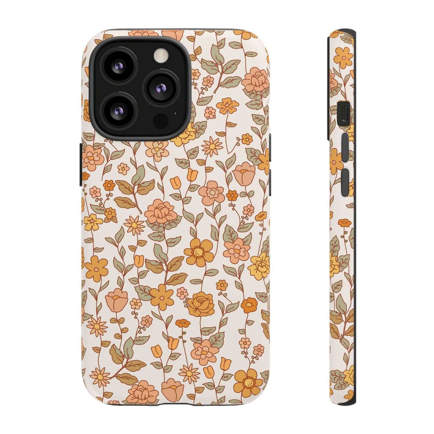 White Old Fashioned Flowers | Tough Phone Case