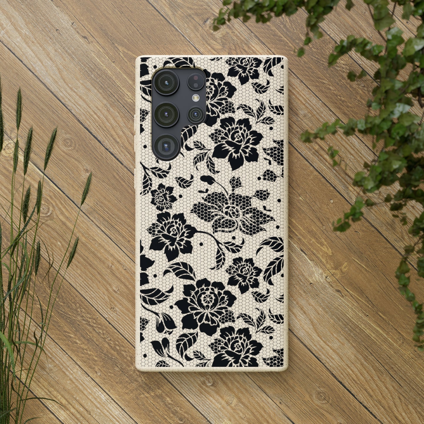 Black Lace Coquette | 100% Biodegradable Phone Case