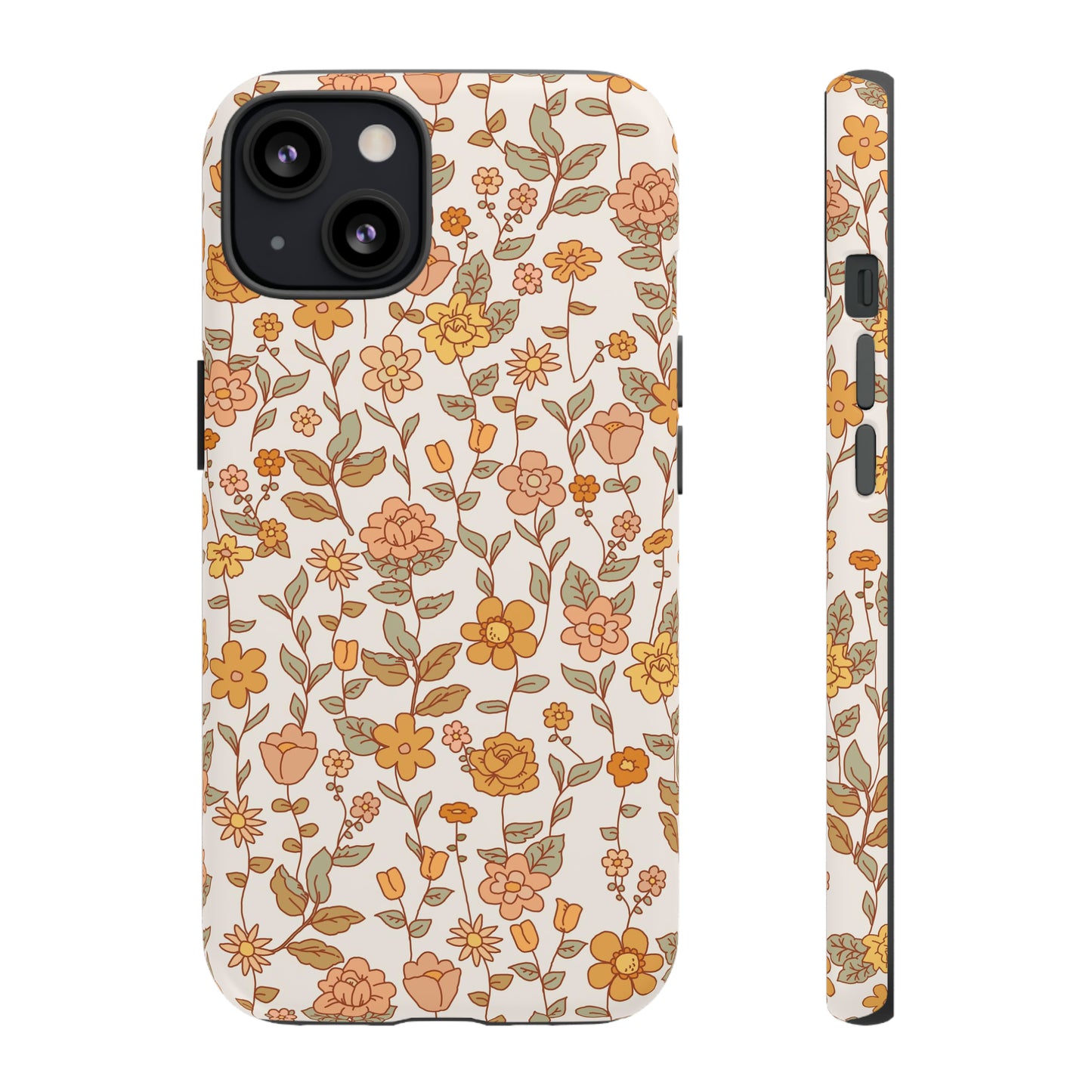 White Old Fashioned Flowers | Tough Phone Case