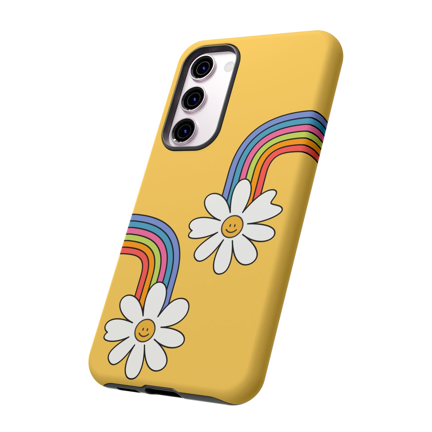 Groovy Rainbow Smiley Faces Phone Case- Tough Cases