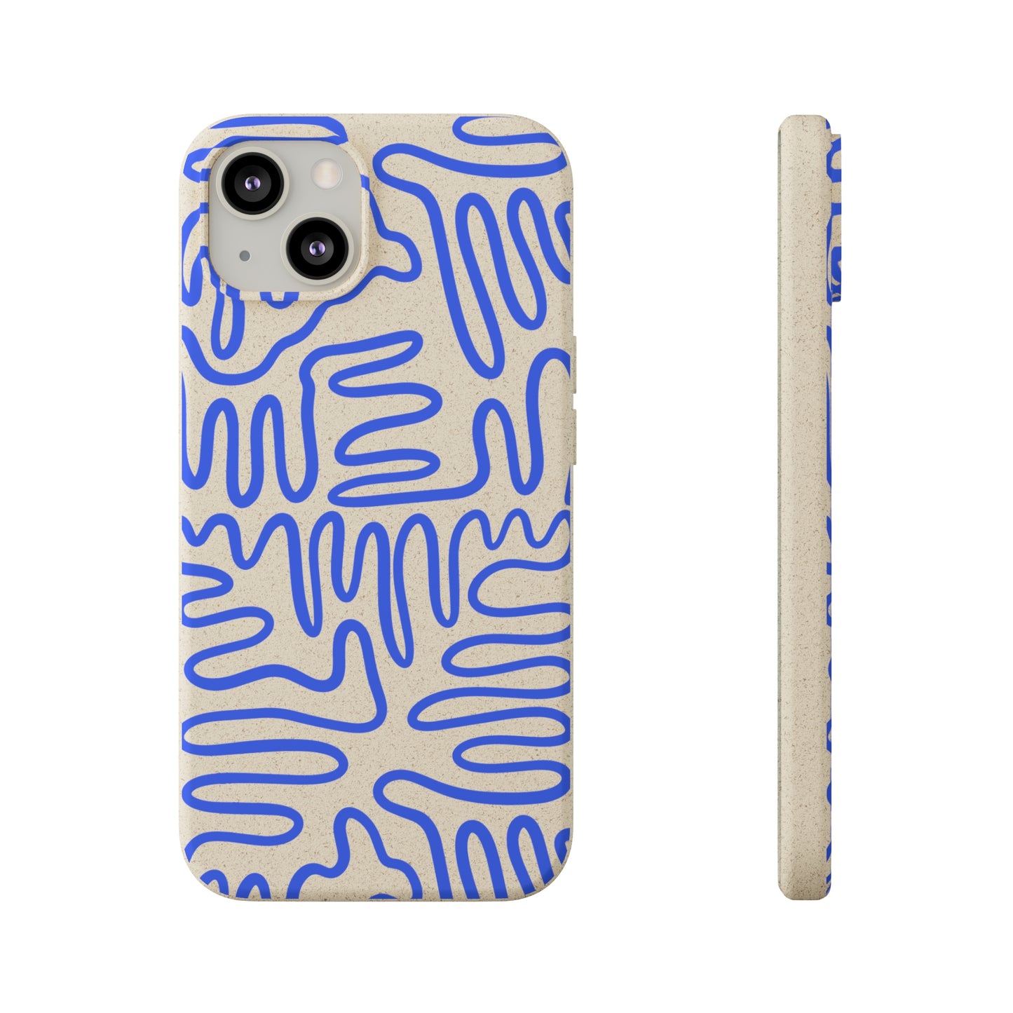 Blue Squigles | 100% Biodegradable Phone Case