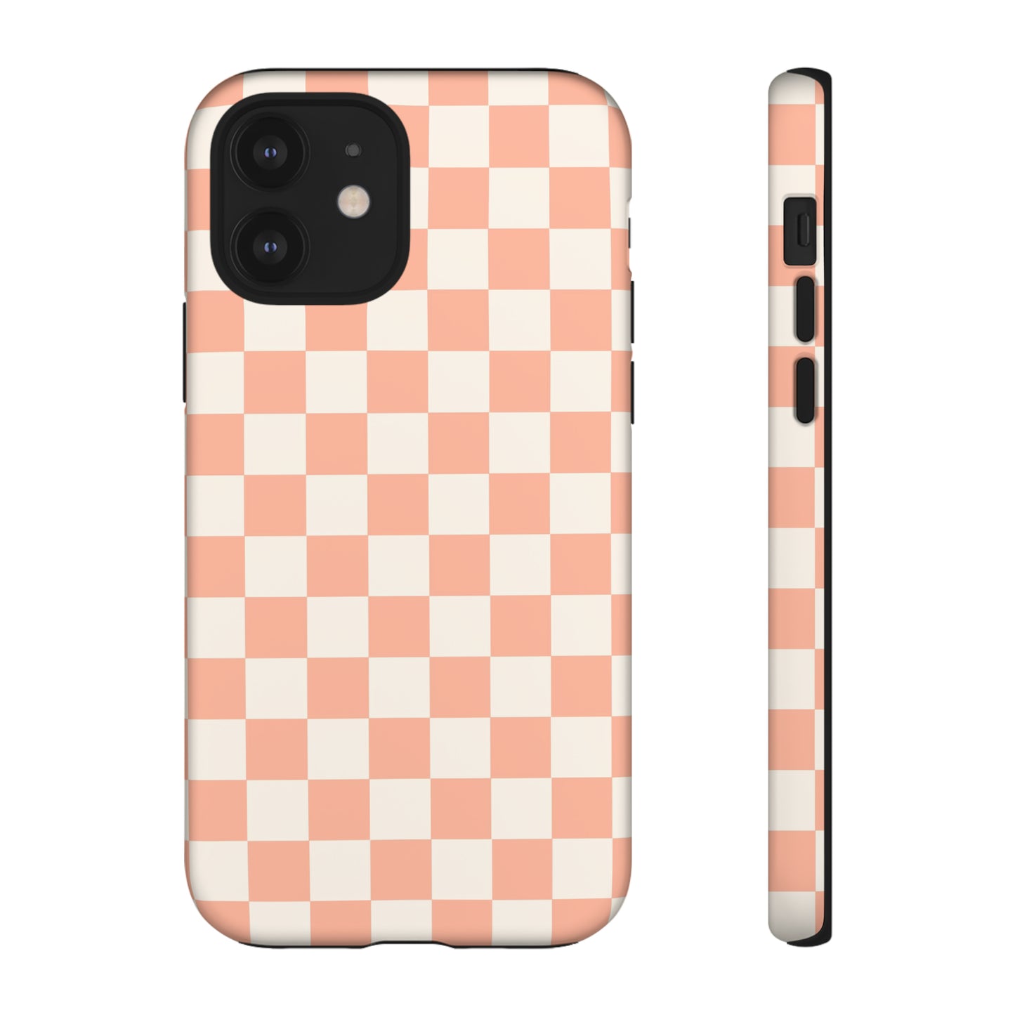 Light Peach Checkers | Tough Phone Case