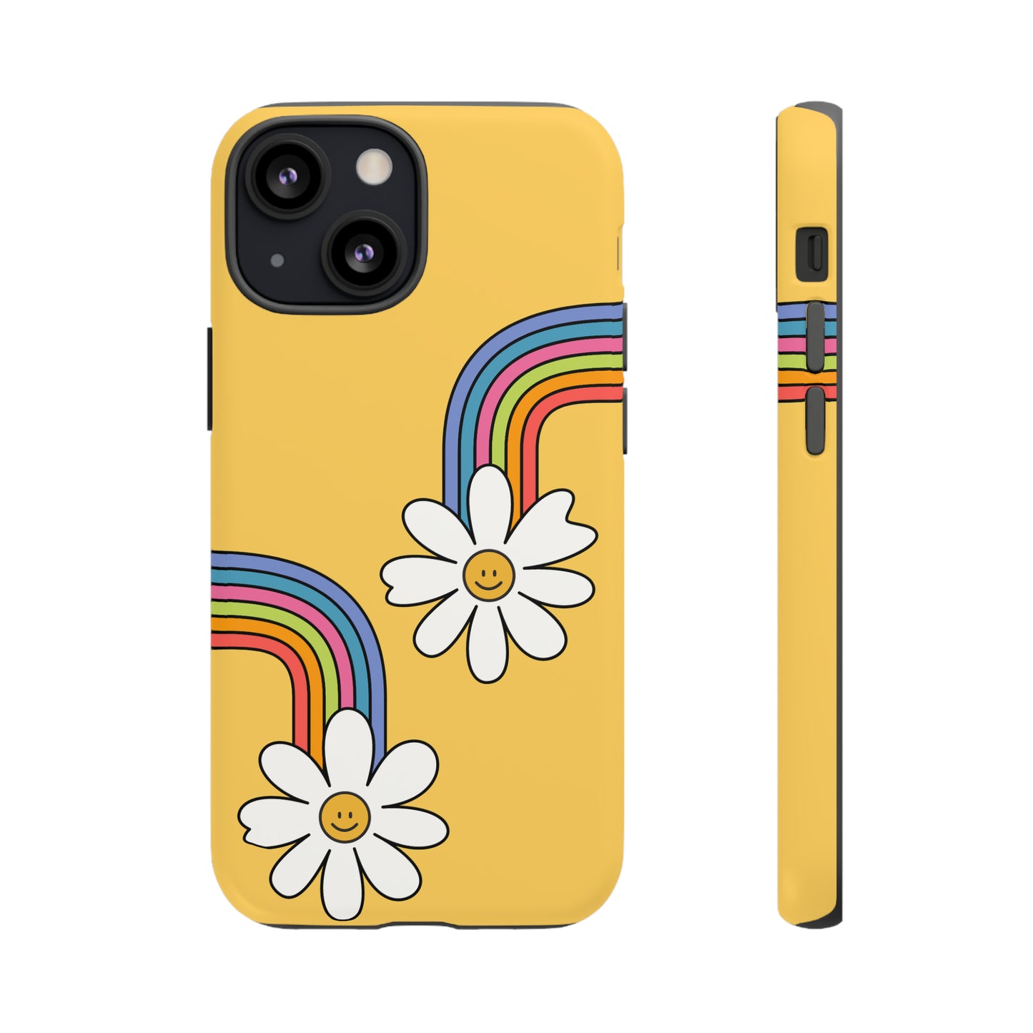 Groovy Rainbow Smiley Faces Phone Case- Tough Cases