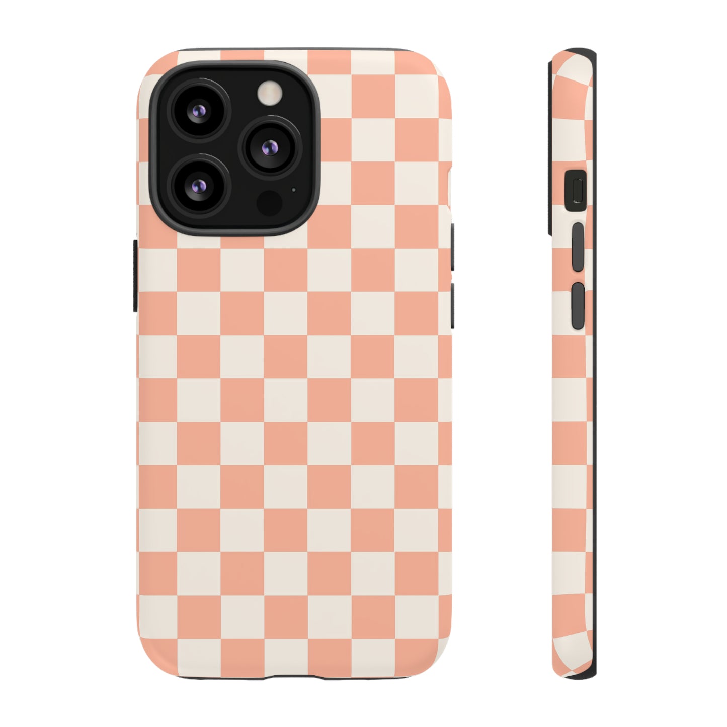 Light Peach Checkers | Tough Phone Case