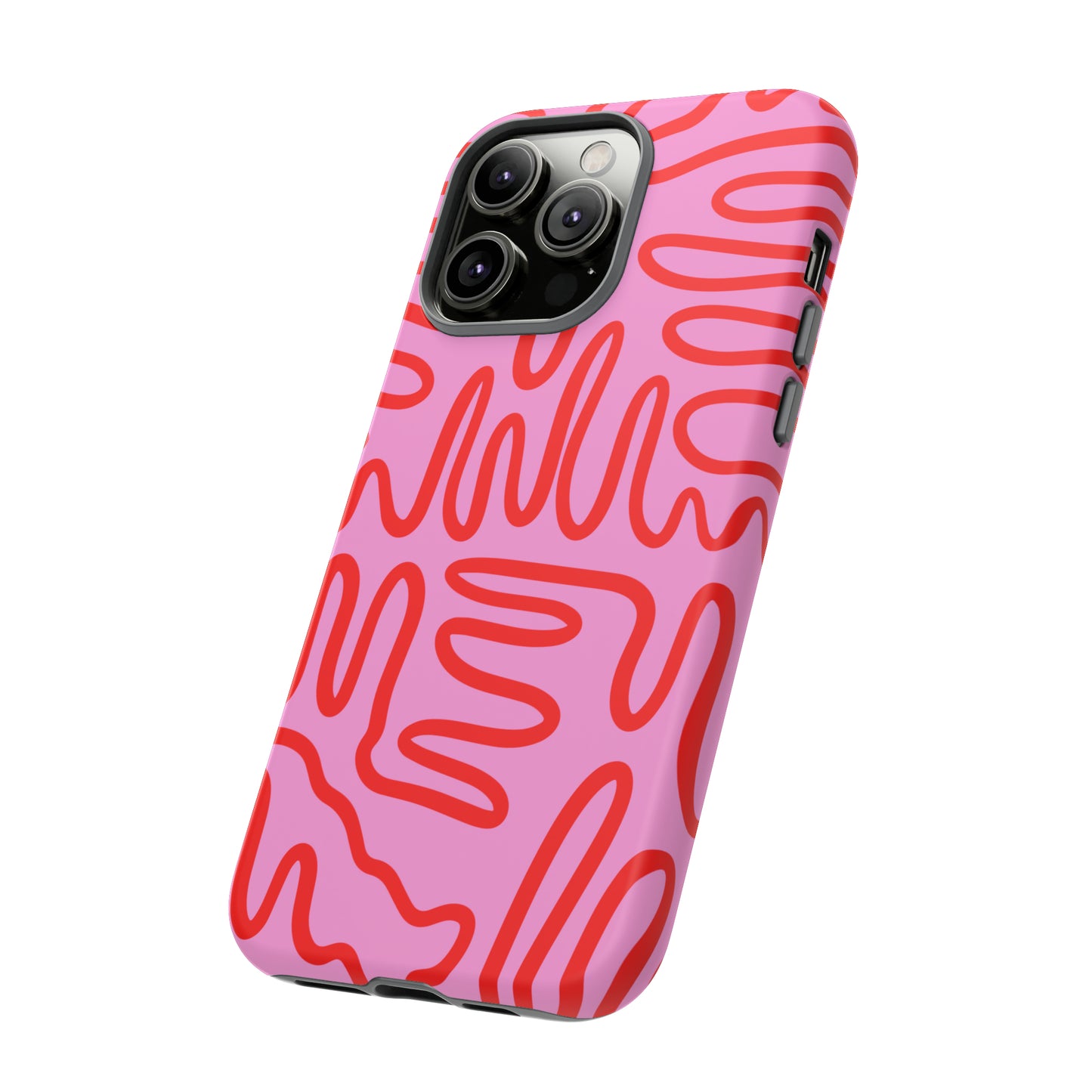 Red and Pink Squigles | Tough Phone Case